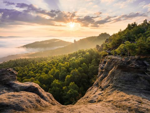 Blick vom Gohrisch auf den Papststein