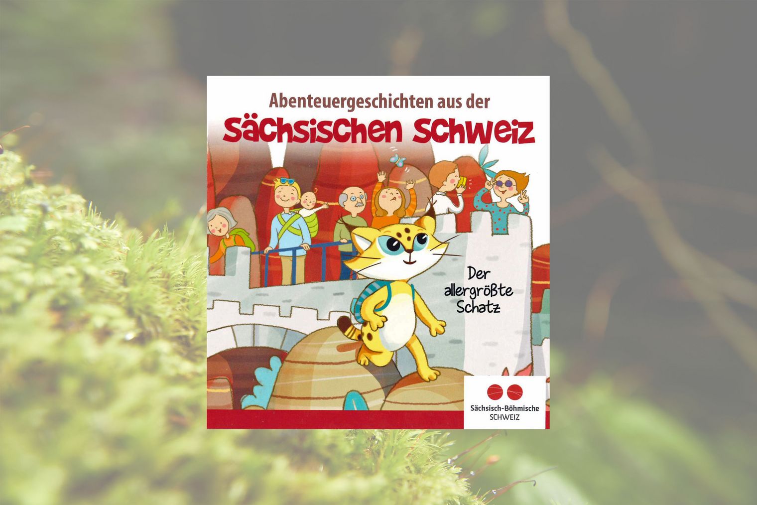 Cover eines Comics mit einem gelben Luchs und Kindern im Hintergrund.