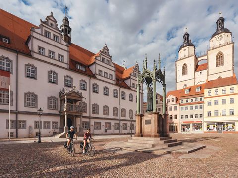 Elberadweg Lutherstadt Wittenberg Marktplatz