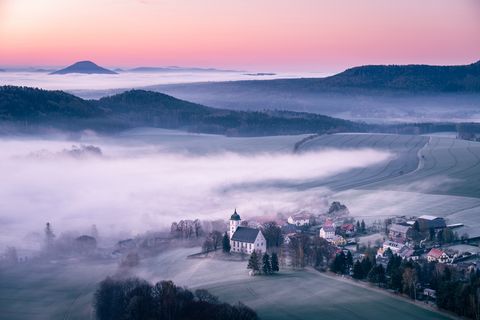 Papstdorf am Morgen