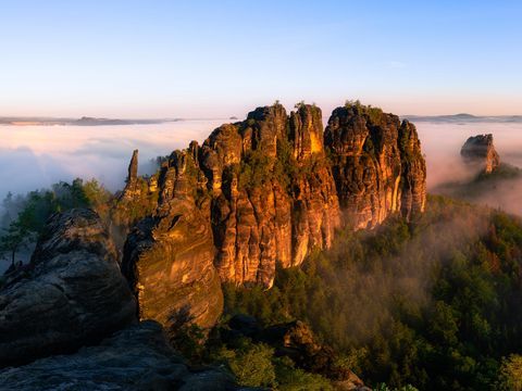 Schrammsteinaussicht ein lohnenswerter Abstecher auf der Malerweg Etappe 4