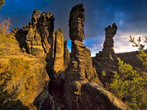 Wandergebiet Bielatal in Deutschland (Sächsische Schweiz)