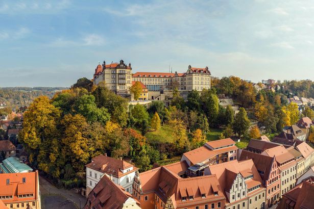 Blick auf Schloss Sonnenstein in Pirna