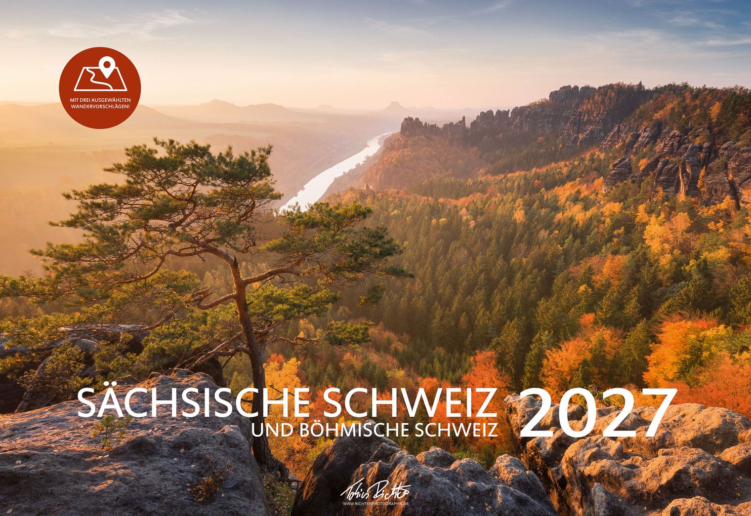 Kalendercover mit Aussicht auf schöne Landschaft.