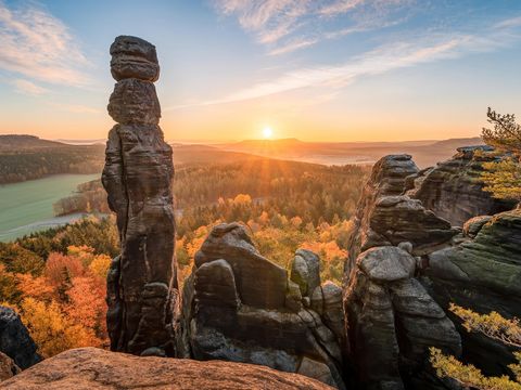 Wandergebiet Pfaffenstein, Deutschland, Sächsische Schweiz