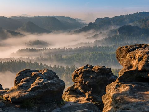 Wandergebiet Grosser Zschand in Deutschland (Sächsische Schweiz)