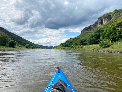 Paddeln auf der Elbe