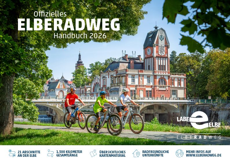 Titelbild der Elberadweg-Broschüre 2026