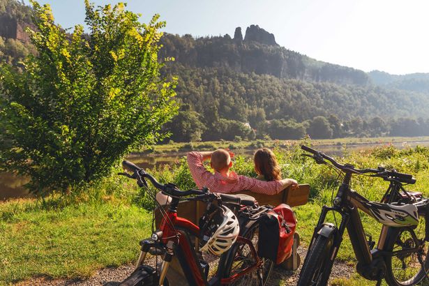 Pause am Elberadweg in der Sächsischen Schweiz