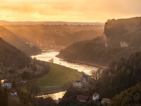 Rathen in Abendstimmung