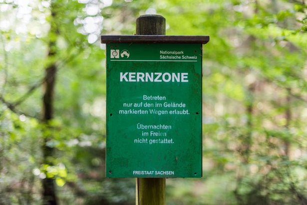 Schild Kernzone