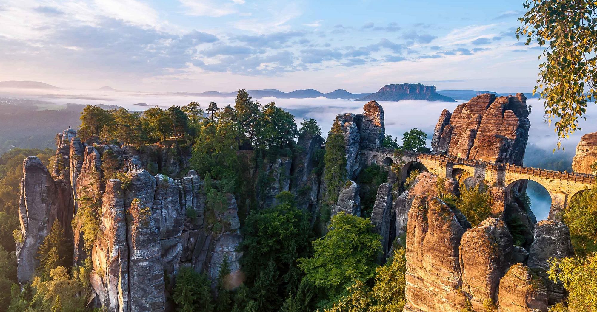 Famous Bastei Bridge