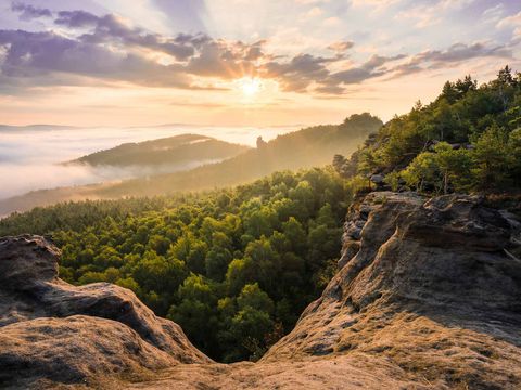 Blick auf den Papststein vom Gohrisch